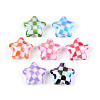 UV Plating Opaque Acrylic Beads MACR-N018-02-1