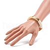 Chunky Curved Tube Beads Stretch Bracelet for Teen Girl Women BJEW-JB06991-02-3