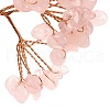 Mother's Day Natural Rose Quartz Chips Money Tree Decorations DJEW-C016-01N-2