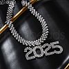 Brass Full Crystal Rhinestone 2025 Pendant Necklaces for Women NJEW-Q005-01P-1