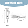 DICOSMETIC 70Pcs 304 Stainless Steel Screw Eye Peg Bails STAS-DC0015-34-2