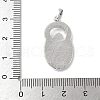 Brass Pave Natural White Shell Religion Pendants KK-S522-23P-D-3