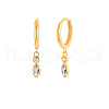 S925 Sterling Silver Teardrop Hoop Earrings HY5244-1-1