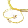 Faceted Bicone Glass with Round Glass Seed Beads Braided Bead Bracelets BJEW-MZ00164-04-5