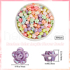 SOFPLATE 500Pcs AB Color Plated Opaque Acrylic Flower Beads SACR-SP0001-02-2