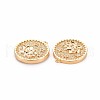 Brass Micro Pave Clear Cubic Zirconia Pendants KK-S364-124-2