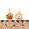Brass Stud Earrings EJEW-D288-01G-3