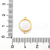 Brass Clear Cubic Zirconia Connector Charms KK-P291-19G-3