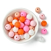 35Pcs Food Grade Eco-Friendly Silicone Focal Beads SIL-FS0001-22B-2
