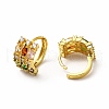 Rack Plating Brass Micro Pave Cubic Zirconia Leverback Earrings EJEW-H093-01A-G-2