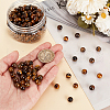 Olycraft Grade AB Natural Tiger Eye Round Beads Strands G-OC0001-19-3