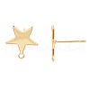 Brass Stud Earring Findings X-KK-S345-201-3