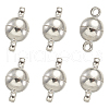 Brass Magnetic Clasps with Loops KK-TA0007-35-NF-1