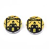 Halloween Printed Natural Wood Beads WOOD-T021-74-2