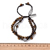 Adjustable Natural Tiger Eye & Hematite Braided Bead Bracelets BJEW-U035-01B-5