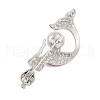 Mermaid Alloy Rhinestone Brooches for Backpack Clothes PALLOY-D361-24P-01-2