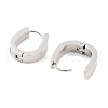 304 Stainless Steel & Natural Shell Huggie Hoop Earrings for Women EJEW-C096-27B-P-2