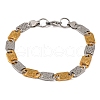 201 Stainless Steel Mariner Link Chain Bracelets BJEW-B078-59GP-1
