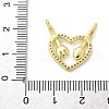 Brass Micro Pave Cubic Zirconia Pendants KK-S511-08G-3