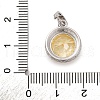 925 Sterling Silver Pave Yellow Cubic Zirconia Pendants STER-F063-01C-02-3