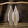 Bohemian Handmade Glass Seed Beads Tassel Dangle Earrings AE7424-4-1