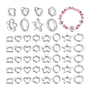   160Pcs 8 Styles 2-Hole CCB Plastic Beads Frame FIND-PH0020-76P-7
