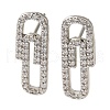 Rack Plating Brass Stud Earrings EJEW-C102-31P-1