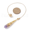 Natural Mixed Gemstone Pointed Dowsing Pendulums PALLOY-JF02149-4