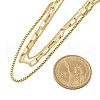 304 Stainless Steel 3 Layer Necklaces for Women NJEW-C084-03G-6
