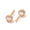 Brass Pave Cubic Zirconia Pendants ZIRC-I064-18G-3