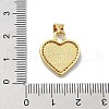 Brass Micro Pave Clear Cubic Zirconia Pendants KK-A221-19E-G-3