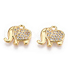 Brass Micro Pave Cubic Zirconia Charms X-ZIRC-K082-034A-3