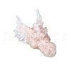 Dragon Resin with Natural Rose Quartz Chips Inside Display Decorations PW-WG37610-04-1