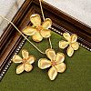 Flower Alloy Pendant Necklaces & Stud Earrings & Rings Sets FS-WGFCF53-01-3