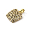 Brass Micro Pave Cubic Zirconia Pendants KK-Q070-01G-G-2