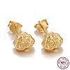 925 Sterling Silver Stud Earrings EJEW-F265-02G-3