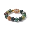 Natural Indian Agate Finger Rings RJEW-JR00894-5