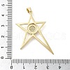 Real 18K Gold Plated Brass Clear Cubic Zirconia Pendants KK-A198-23G-01-3