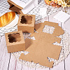 Square Paper Biscuit Boxes with Lace Edged Square Clear Window CON-TAC0001-12A-02-14