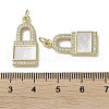 Brass Micro Pave Cubic Zirconia Pendants KK-G485-03G-3