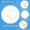 Unicraftale 40Pcs 2 Colors 316 Stainless Steel Ear Cuff Findings STAS-UN0037-75-3
