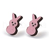 Natual Wood Easter Stud Earrings EJEW-C013-02F-2