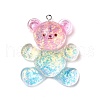 Transparent Resin Pendants RESI-H036-01A-1