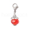 20Pcs 10 Colors Round Glass Pendants Decorations HJEW-JM03406-02-4