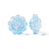 Transparent Spray Painted Glass Beads GLAA-I050-06G-3