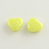 AB Color Plated Heart Acrylic Beads SACR-Q106-07-2