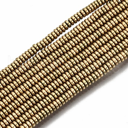 Electroplate Non-magnetic Synthetic Hematite Beads Strands G-T114-49G-1