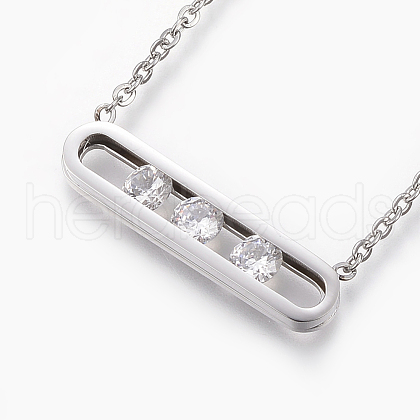 304 Stainless Steel Pendant Necklaces X-NJEW-P206-20P-1