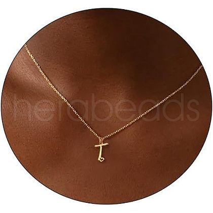 Fashionable Brass Letter Heart Pendant Necklaces for Women FS-WGD0E1D-20-1