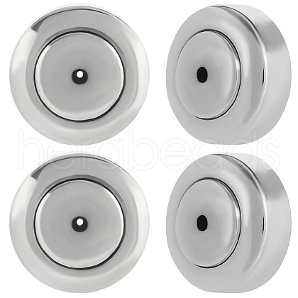Beebeecraft 6Pcs 304 Stainless Steel Ear Nuts STAS-BBC0005-38P-1